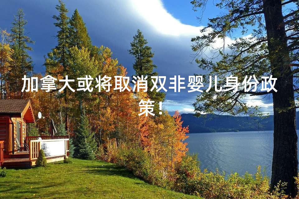 加拿大或将取消双非婴儿身份政策！