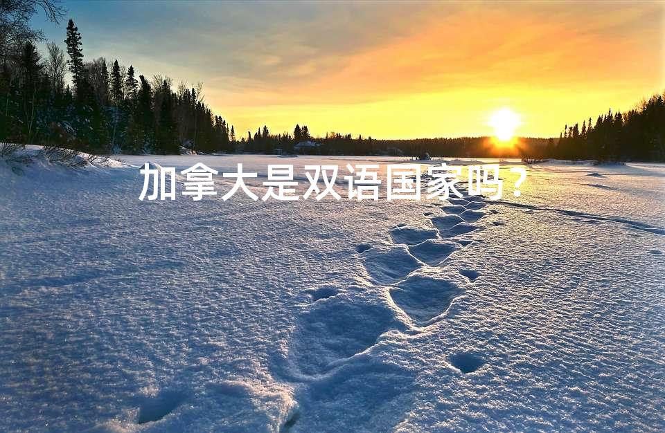 加拿大是双语国家吗？