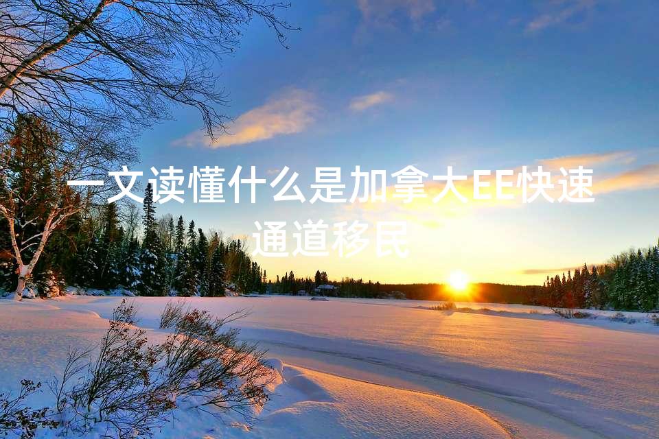 一文读懂什么是加拿大EE快速通道移民