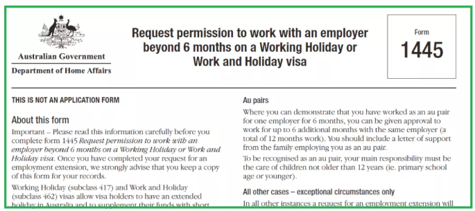 澳洲462签证如何为同一雇主工作6个月以上？