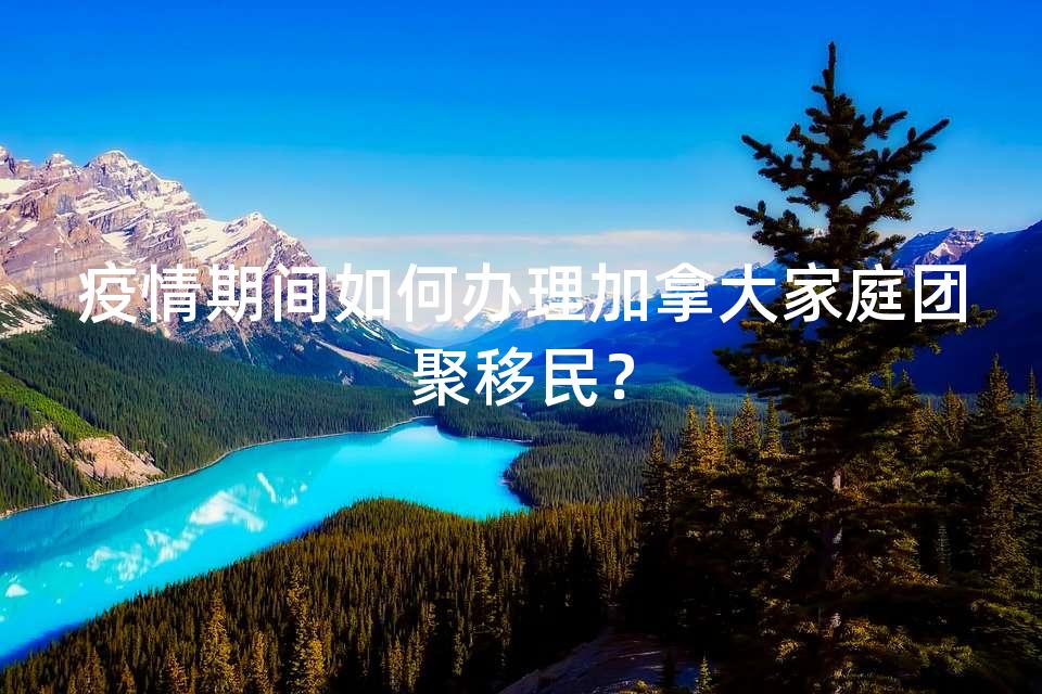 疫情期间如何办理加拿大家庭团聚移民？