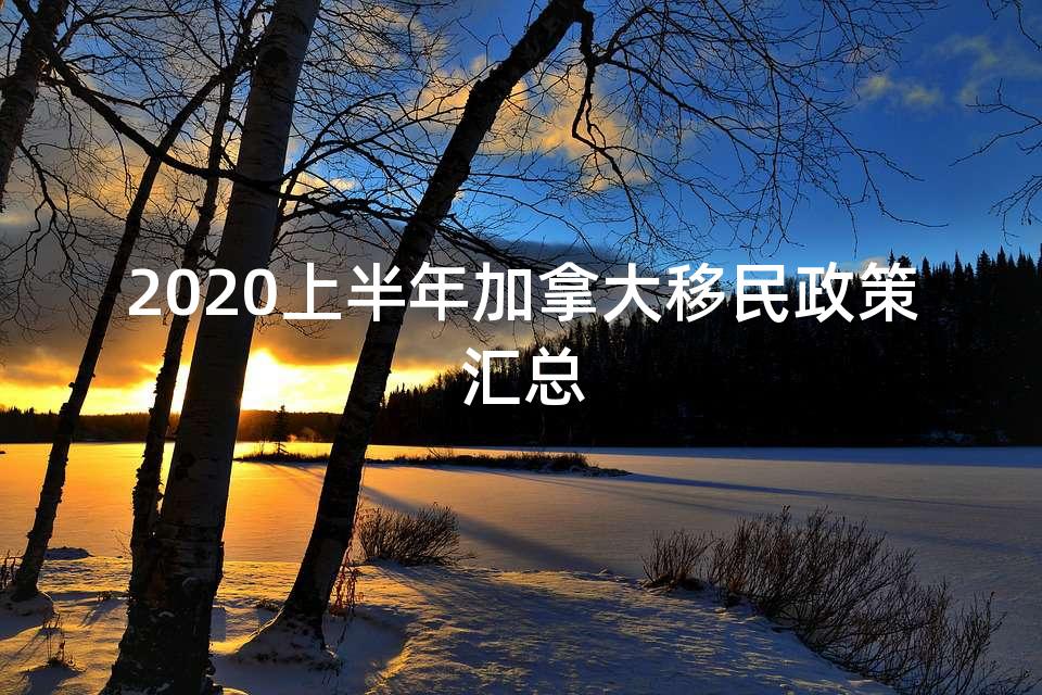 2020上半年加拿大移民政策汇总
