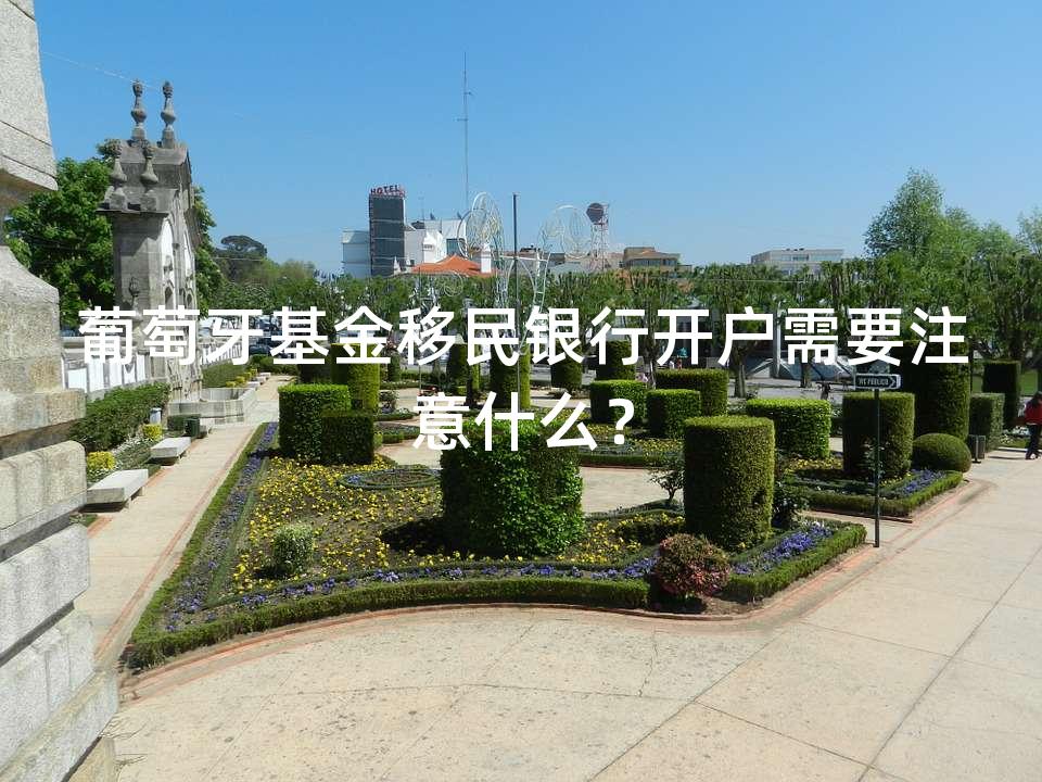 葡萄牙基金移民银行开户需要注意什么？