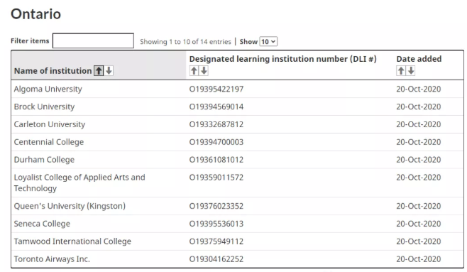 加拿大发布国际学生可入境学校名单