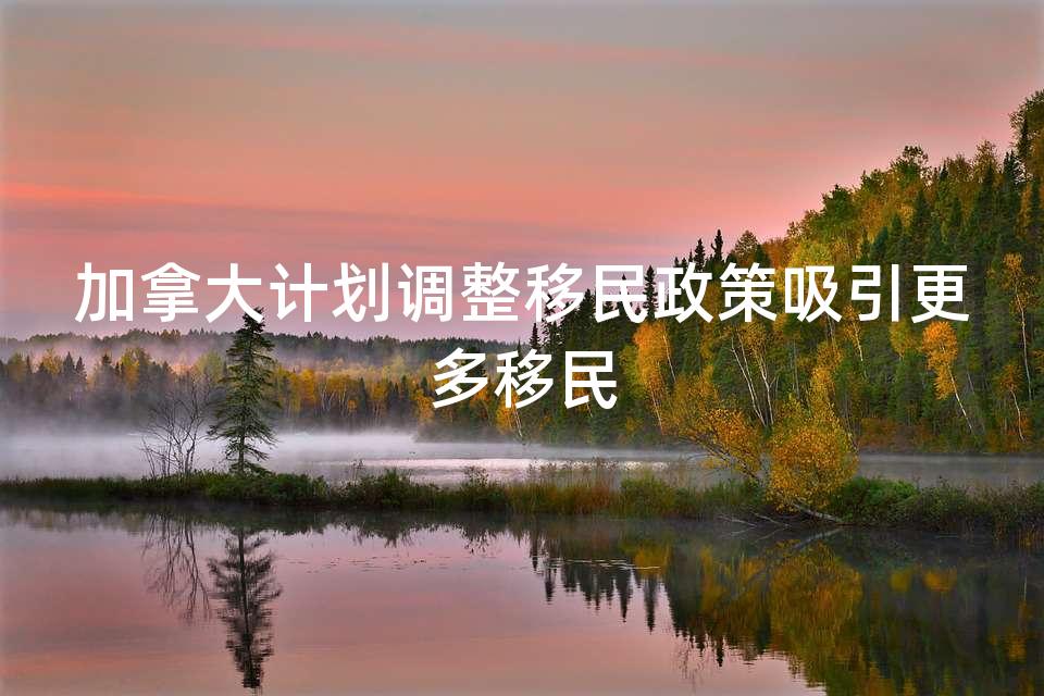 加拿大计划调整移民政策吸引更多移民