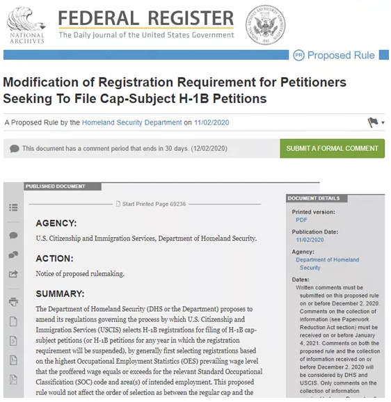 美国H-1B改革对留学生的影响