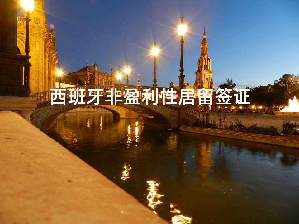 西班牙非盈利性居留签证 西班牙非盈利性居留签证