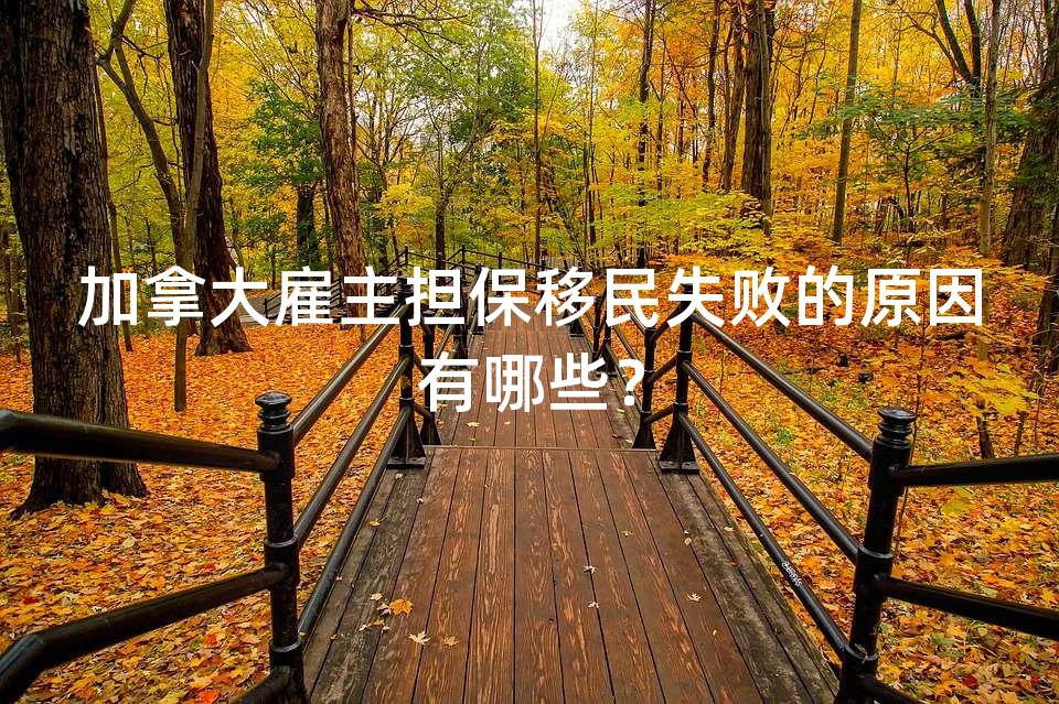 加拿大雇主担保移民失败的原因有哪些? 加拿大雇主担保移民失败的原因有哪些?