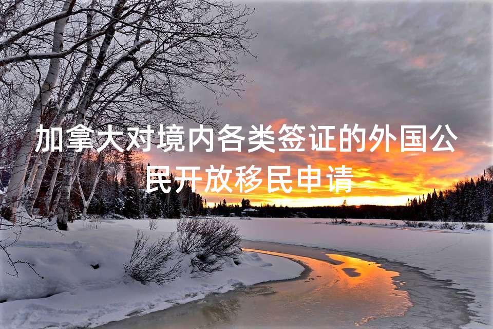 加拿大对境内各类签证的外国公民开放移民申请 加拿大对境内各类签证的外国公民开放移民申请