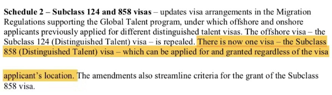 通知，澳大利亚GTI-124签证统一改为858签证！