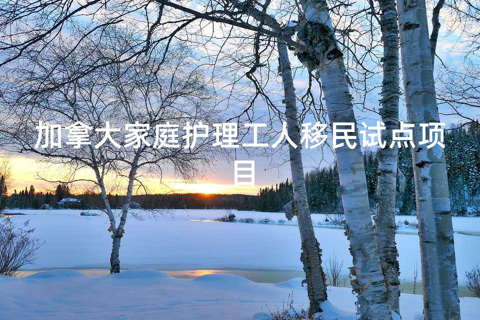 加拿大家庭护理工人移民试点项目