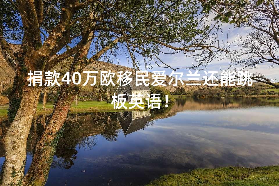捐款40万欧移民爱尔兰还能跳板英国! 捐款40万欧移民爱尔兰还能跳板英国!