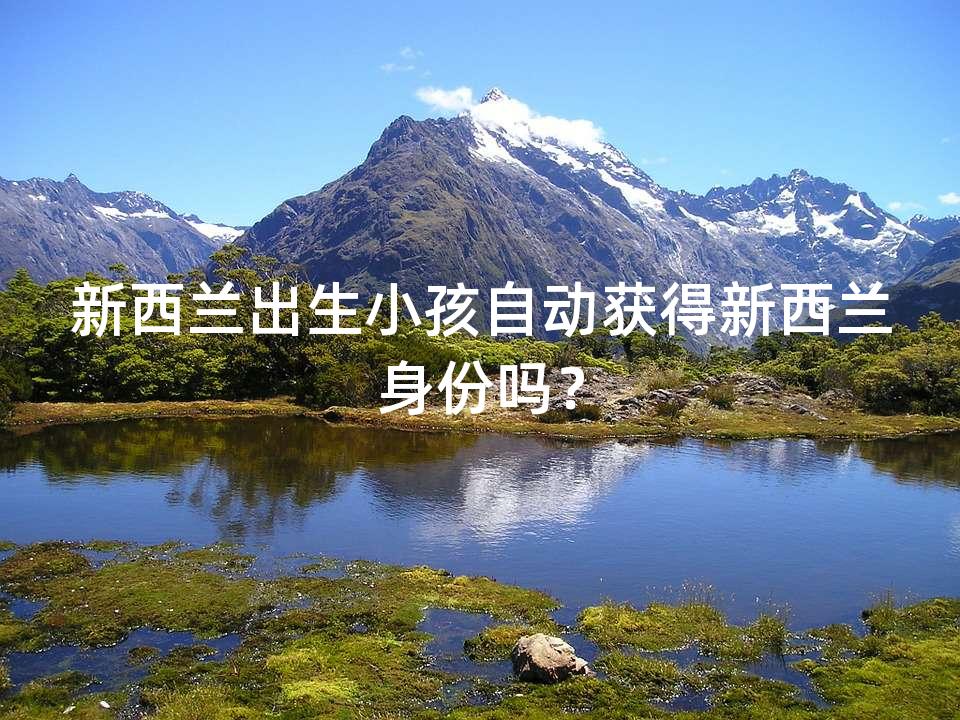 新西兰出生小孩自动获得新西兰身份吗？