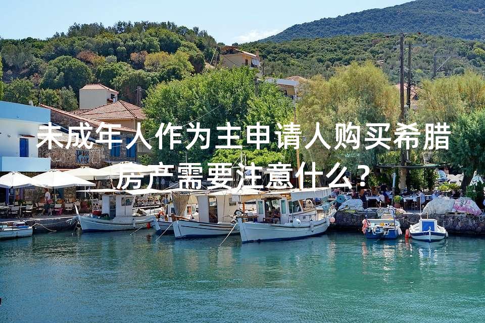 未成年人作为主申请人购买希腊房产需要注意什么？