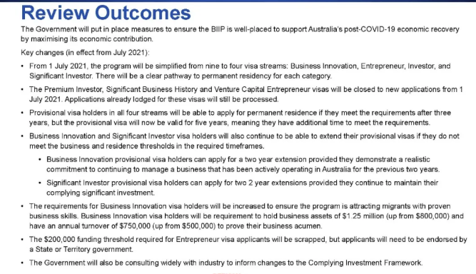 澳大利亚投资移民政策迎来重大变化