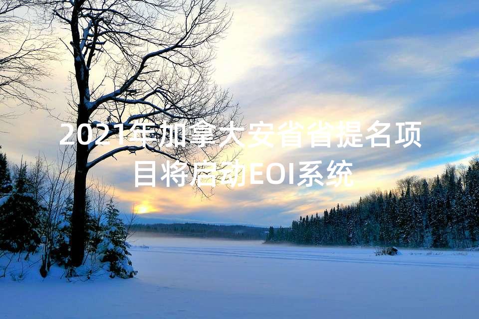 2021年加拿大安省省提名项目将启动EOI系统