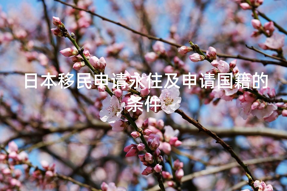 日本移民申请永住及申请国籍的条件