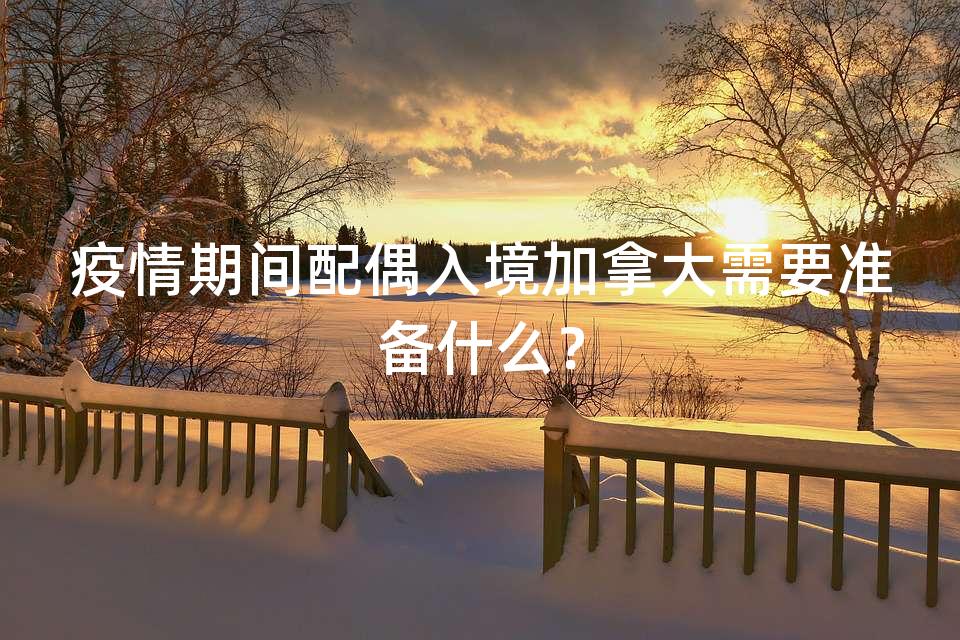 疫情期间配偶入境加拿大需要准备什么？