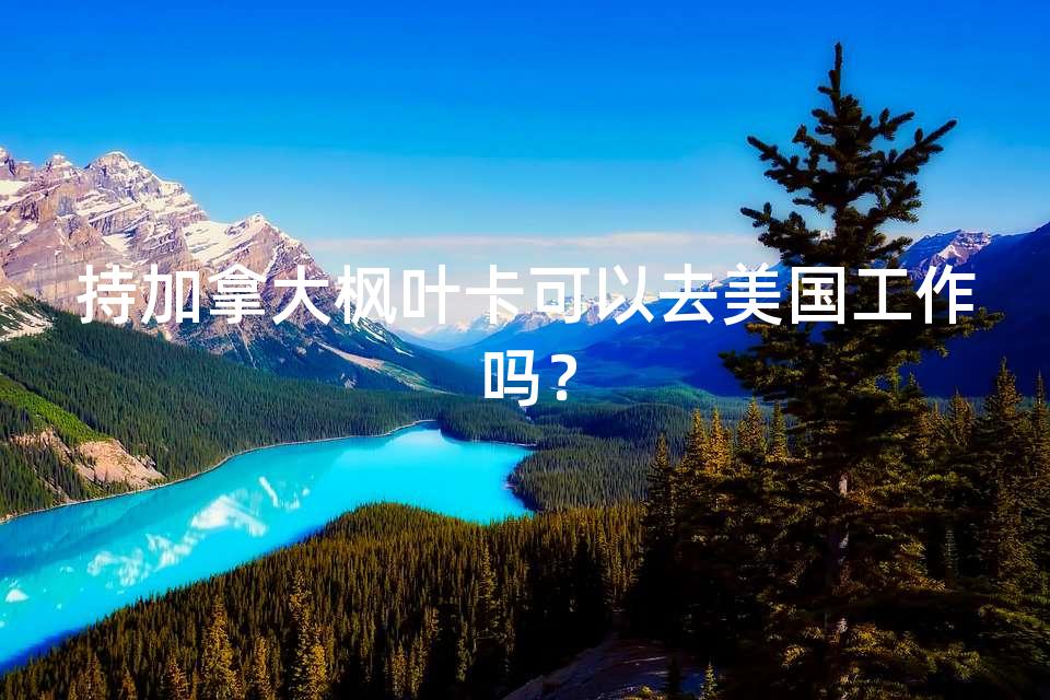 持加拿大枫叶卡可以去美国工作吗？