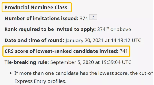 1月21日加拿大EE抽签:分数大降 1月21日加拿大EE抽签:分数大降